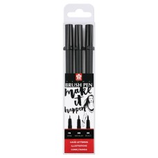 Sada Pigma Brush Pen Black 3ks